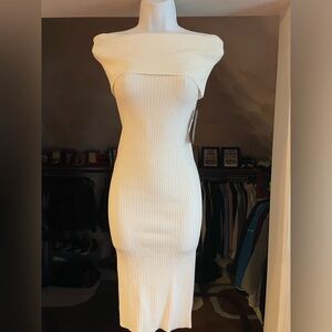 New York & Co Ribbed Midi Dress Gabrielle Union XXS Petite